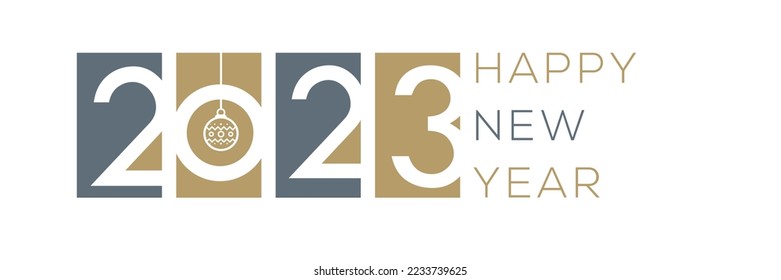 Creative (Happy new 2023 year and merry Christmas) Christmas and New Year background, posters, cards, headers, website template, Vector illustration.