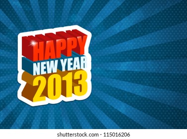 creative happy new year 2013 design.