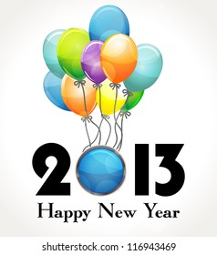 creative happy new year 2013 design.