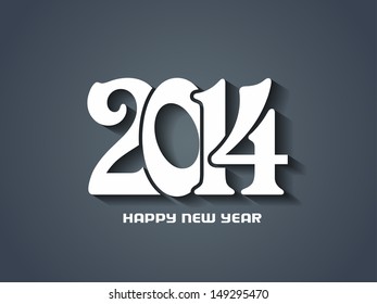 creative happy new year 2014 design.