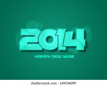 creative happy new year 2014 design.