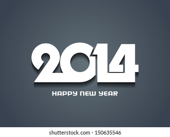 creative happy new year 2014 design.