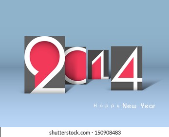 Creative Happy New Year 2014 celebration background.