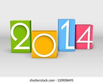 Fondo de la celebración Creative Happy New Year 2014.