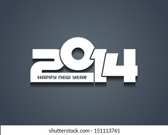 creative happy new year 2014 design.