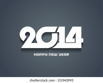 creative happy new year 2014 design.