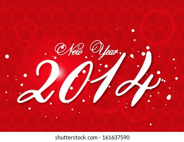 Creative happy New year 2014 Vector background design.