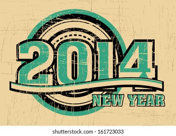 Creative happy New year 2014 Vector abstract background design.