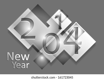 Creative happy New year 2014 Vector abstract background design.