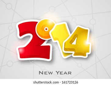 Creative happy New year 2014 Vector abstract background design.