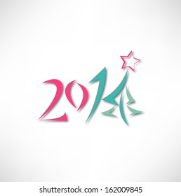 Creative happy new year 2014 design