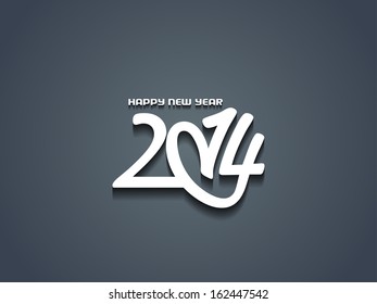creative happy new year 2014 design.