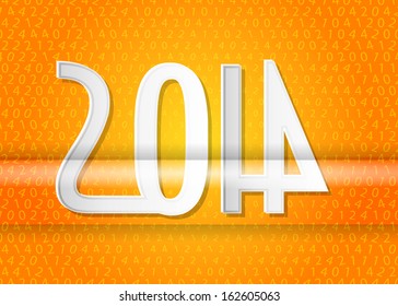 Creative happy New year 2014 abstract background design. 