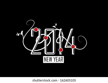 Creative happy New year 2014 abstract background design. 