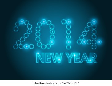Creative happy New year 2014 abstract background design. 