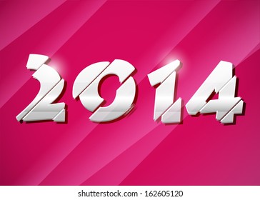 Creative happy New year 2014 abstract background design. 