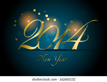 Creative happy New year 2014 abstract background design. 