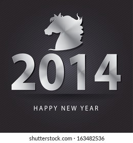 creative happy new year 2014 design.