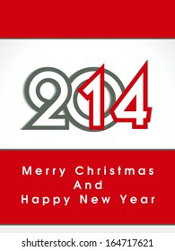creative happy new year 2014 and christmas design.celebration party poster, banner or invitations.