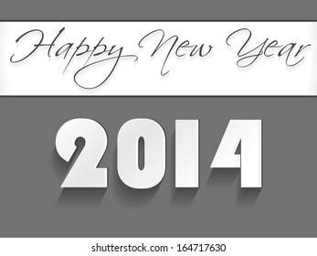 creative happy new year 2014 design.celebration party poster, banner or invitations.