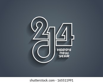 creative happy new year 2014 design.