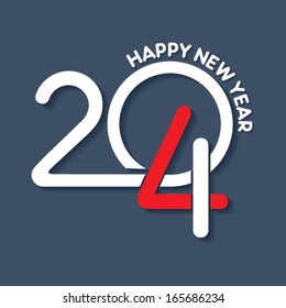 creative happy new year 2014 design stock vector