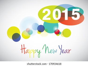 Creative happy new year 2015 design.