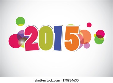 Creative happy new year 2015 design.