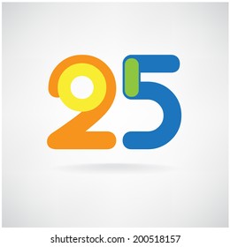 Creative happy new year 2015 text Design. Vector illustration.