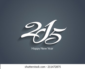 creative happy new year 2015 text design. vector illustration 