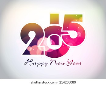 Creative Happy New Year 2015 Background.