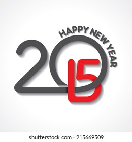 creative happy new year 2015 design stock vector