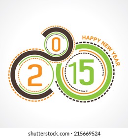 creative happy new year 2015 design stock vector