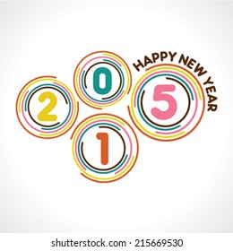 creative happy new year 2015 design stock vector