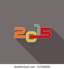 creative happy new year 2015 retro design