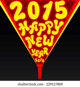 creative happy new year 2015 cover or banner design vector