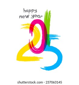 creative happy new year 2015 greeting design vector