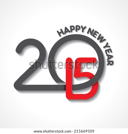 creative happy new year 2015 design stock vector