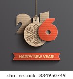 Creative happy new year 2016 design. Vector illustration.