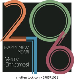 Creative happy new year 2016 design