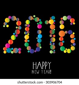 Creative happy new year 2016 design