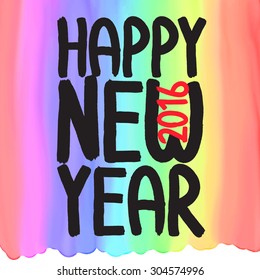 Creative happy new year 2016 design