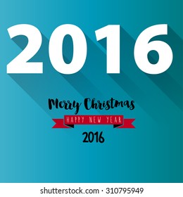 Creative happy new year 2016 design