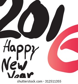 Creative happy new year 2016 design