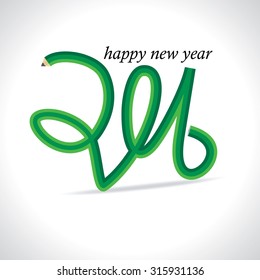 creative happy new year 2016 concept 