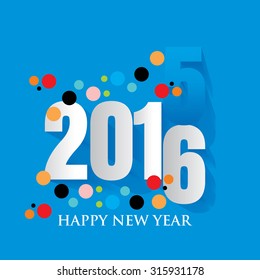 creative happy new year 2016 concept 