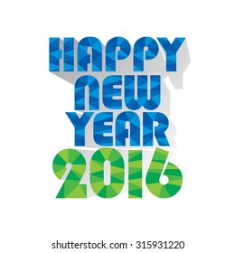 creative happy new year 2016 concept 