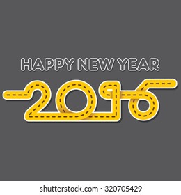 creative happy new year 2016 design in road style vector