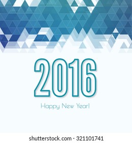 creative happy new year 2016 design. 