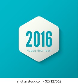 creative happy new year 2016 design.  